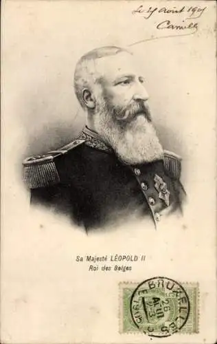 Ak Seine Majestät der belgische König Leopold II