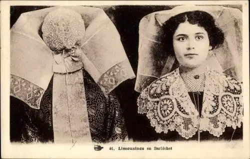 Ak Limousine, Barbichet, Zwei Frauen in traditioneller Tracht