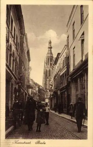 Ak Breda Nordbrabant Niederlande, Karrestraat, Geschäfte, Passanten
