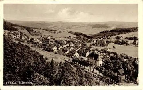 Ak Tisá Tyssa Tissa Region Aussig, Gesamtansicht
