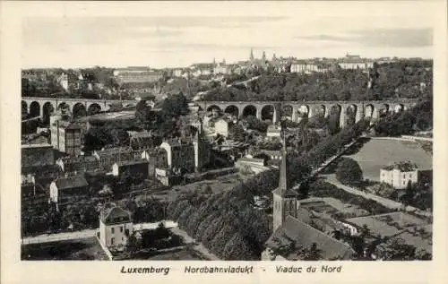 Ak Luxemburg Stadt, Nordbahnviadukt, Viaduc du Nord