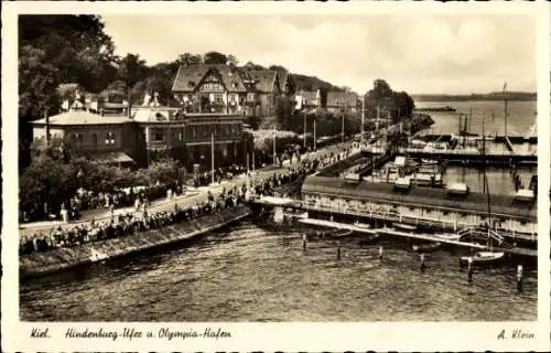 Ak Kiel, Hindenburg Ufer, Olympia Hafen