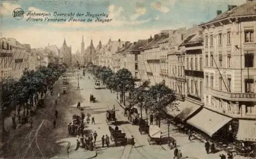 Ak Antwerpen Flandern, Panoramaansicht der Keyserlei