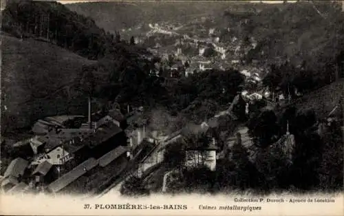 CPA Plombières les Bains Lorraine Vosges, Usines métallurgiques