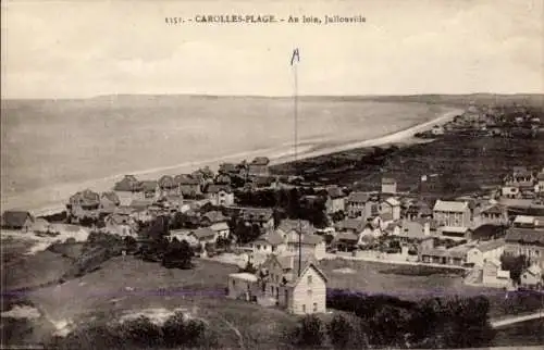 Ak Carolles Plage Jullouville Manche, Gesamtansicht