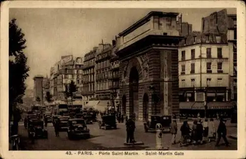 Ak Paris X, Porte Saint Martin