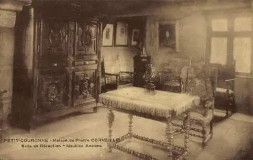 CPA Petite Couronne Seine Maritime, Maison de Pierre Corneille, Salle de Reception