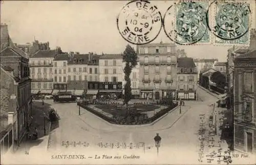 Ak Saint Denis Seine Saint Denis, La Place aux Gueldres