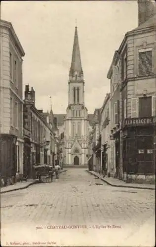 CPA Château Gontier-sur-Mayenne, Église St Remi