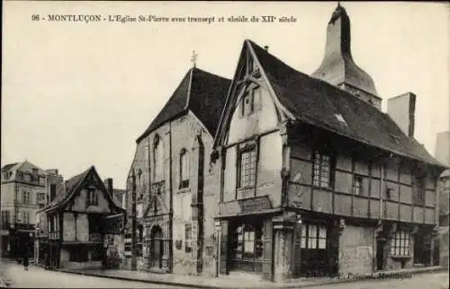 Ak Montluçon Allier, 96 -  L'Eglise St-Pierre, XII. Jahrhundert
