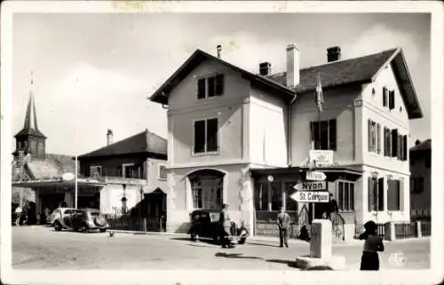 Ak Divonne les Bains Ain, Douane de Crassler, Ortsschilder