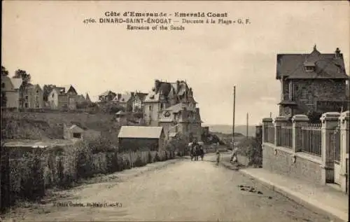Ak Saint Enogat Dinard Ille et Vilaine, Descente a la Plage
