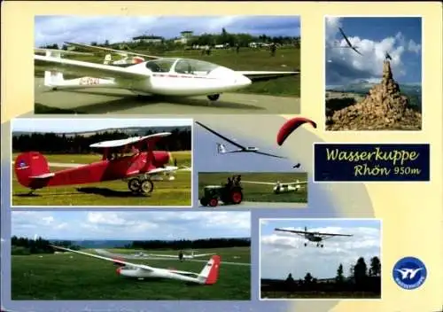 Ak Gersfeld in der Rhön Hessen, Wasserkuppe, Segelflugzeuge