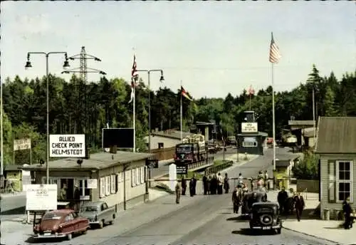Ak Helmstedt in Niedersachsen, Zonengrenze, Autobahn-Kontrollpunkt, Allied Check Point