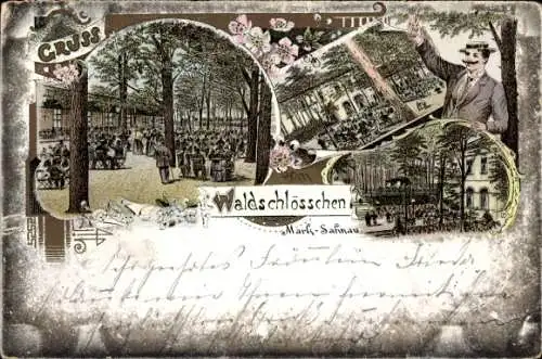 Litho Mark Sahnau Crimmitschau in Sachsen, Waldschlösschen