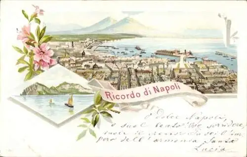 Litho Napoli Neapel Campania, Panorama
