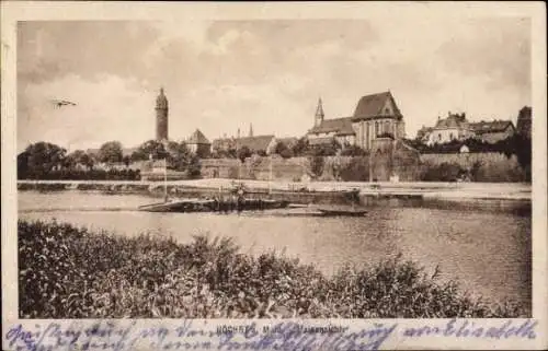 Ak Höchst Frankfurt am Main, Mainansicht