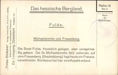 Ak Fulda in Osthessen, Michaelskirche, Frauenberg