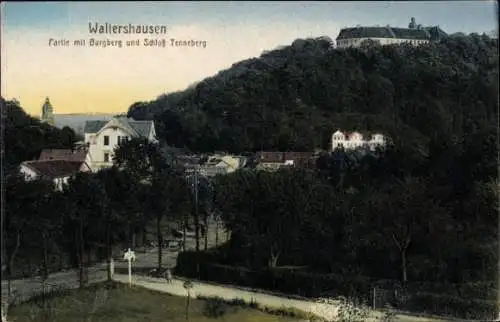 Ak Waltershausen in Thüringen,  Burgberg, Schloss Tenneberg, Landschaft