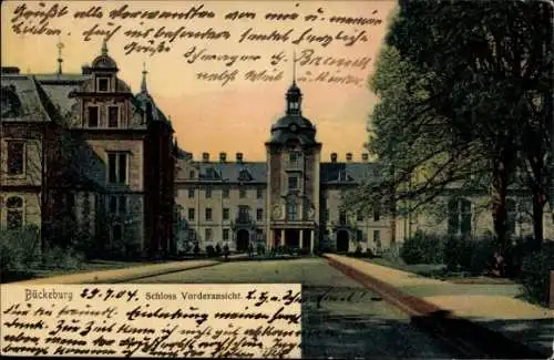 Ak Bückeburg im Kreis Schaumburg, Schloss, Vorderansicht