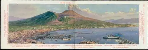 Klapp Ak Napoli Neapel Campania, Blick auf den Vesuv und den Golf
