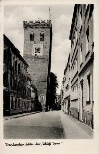Ak Frankenstein Oederan Sachsen, Schiefer Turm,  Architektur, Stadtansicht