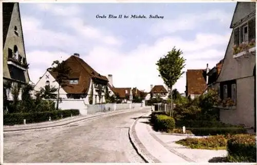 Ak Mücheln im Saalekreis, Grube Elise II, Siedlung