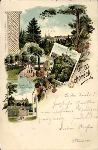 Litho Schöneck im Vogtland, Friedrich August Stein, Gasthaus Tannenhaus