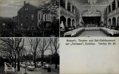 Ak Lutherstadt Eisleben in Sachsen Anhalt, Konzert- Theater- und Ball- Etablissement zur Terrasse
