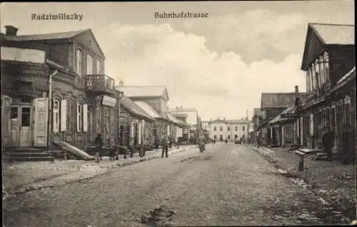 Ak Radziwiliszky Radwilischken Radviliškis Litauen, Bahnhofstraße