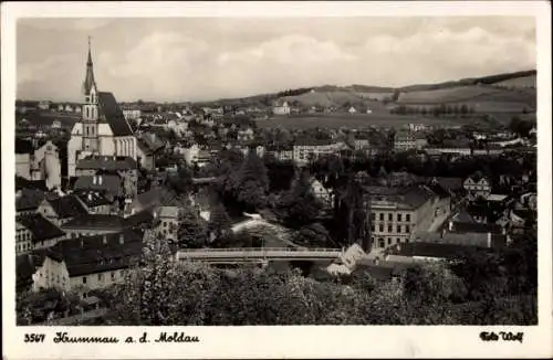 Ak Český Krumlov Böhmisch Krumau an der Moldau Krummau Südböhmen, Gesamtansicht