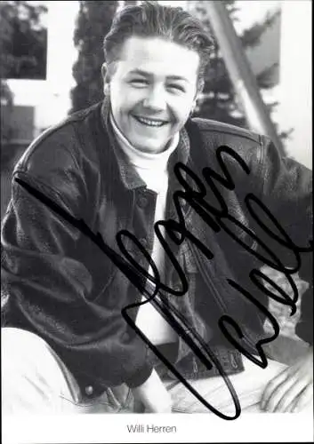 Ak Schauspieler Willi Herren als Olli Klatt, Lindenstraße, Portrait, Autogramm