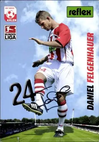 Autogrammkarte Fußballer Daniel Felgenhauer, Rot Weiss Ahlen, Autogramm