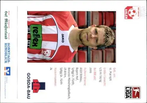 Autogrammkarte Fußballer Daniel Felgenhauer, Rot Weiss Ahlen, Autogramm