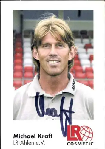 Autogrammkarte Fußballer Michael Kraft, Rot Weiss Ahlen, Autogramm