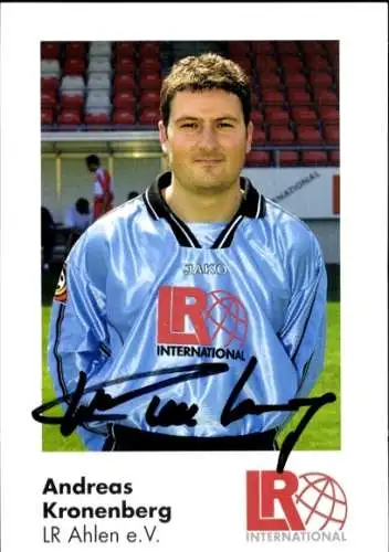 Autogrammkarte Fußballer Andreas Kronenberg, Rot Weiss Ahlen, Autogramm