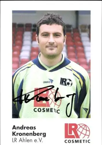 Autogrammkarte Fußballer Andreas Kronenberg, Rot Weiss Ahlen, Autogramm