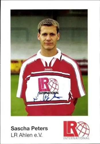 Autogrammkarte Fußballer Sascha Peters, Rot Weiss Ahlen, Autogramm