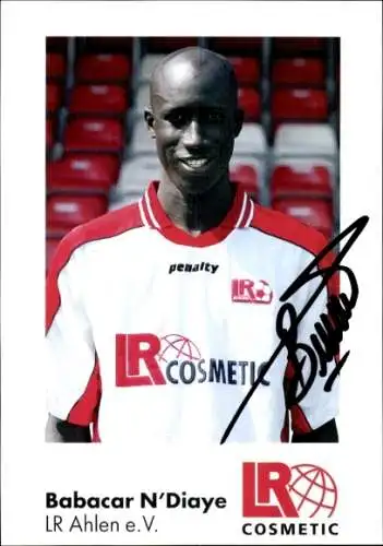 Autogrammkarte Fußballer Babacar N'Diaye, Rot Weiss Ahlen, Autogramm