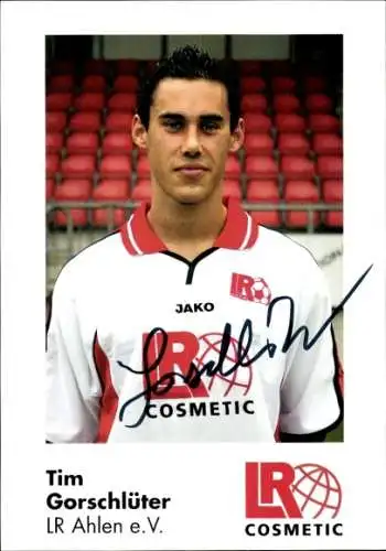 Autogrammkarte Fußballer Tim Gorschlüter, Rot Weiss Ahlen, Autogramm