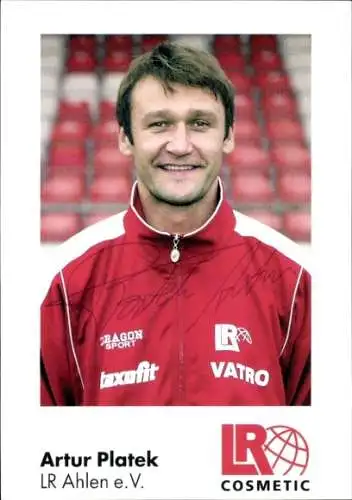 Autogrammkarte Fußballer Artur Platek, Rot Weiss Ahlen, Autogramm