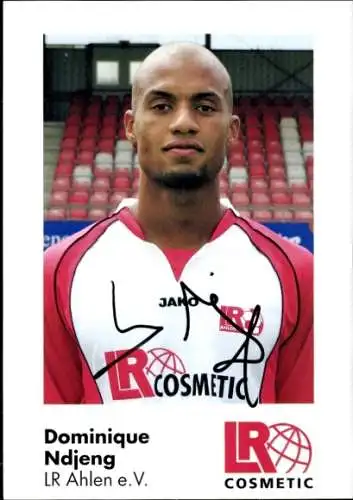 Autogrammkarte Fußballer Dominique Ndjeng, Rot Weiss Ahlen, Autogramm