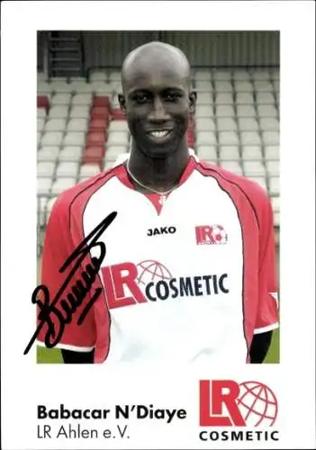 Autogrammkarte Fußballer Babacar N'Diaye, Rot Weiss Ahlen, Autogramm
