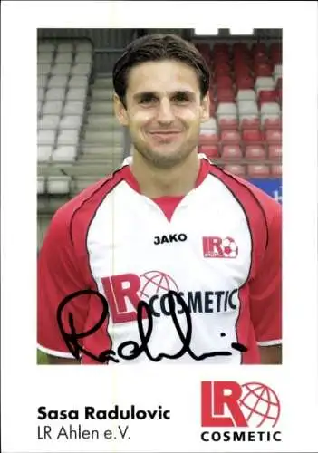 Autogrammkarte Fußballer Sasa Radulovic, Rot Weiss Ahlen, Autogramm