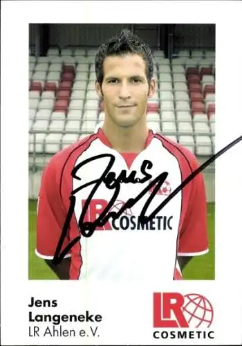 Autogrammkarte Fußballer Jens Langeneke, Rot Weiss Ahlen, Autogramm