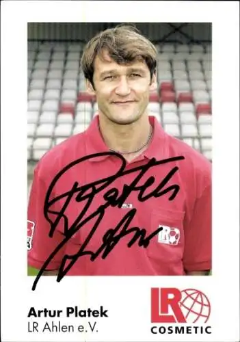 Autogrammkarte Fußballer Artur Platek, Rot Weiss Ahlen, Autogramm