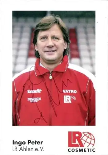 Autogrammkarte Trainer Ingo Peter, Rot Weiss Ahlen, Autogramm