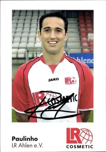 Autogrammkarte Fußballer Paulo Roberto Machado Paulinho, Rot Weiss Ahlen, Autogramm