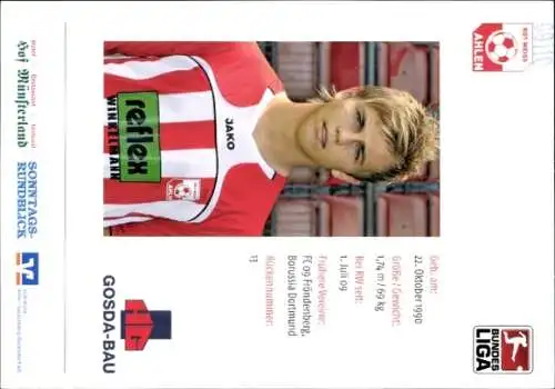 Autogrammkarte Fußballer David Blacha, Rot Weiss Ahlen, Autogramm