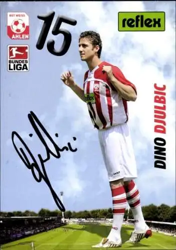 Autogrammkarte Fußballer Dino Djulbic, Rot Weiss Ahlen, Autogramm